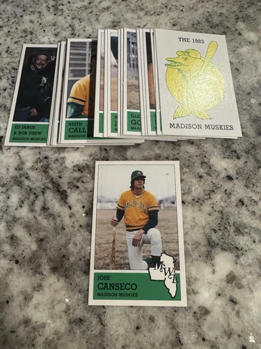 1983 LARRY FRITSCH CARDS TEAM SET MADISON MUSKIES JOSE CANSECO #13 1st MINOR LGE