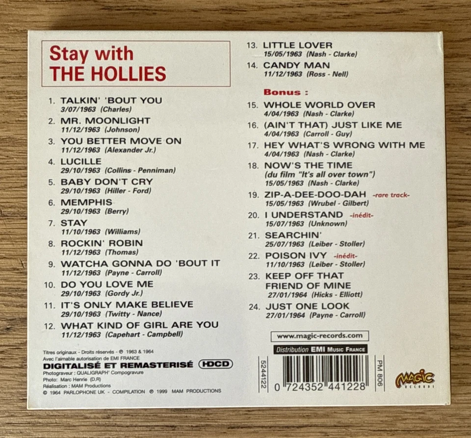 The Hollies – Stay With The Hollies CD HDCD RI RM Digipak France *Near Mint* - Image 2 of 3