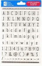 Letters Numbers  Symbols Clear Stamp Set 86 individual stamps