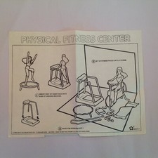 Vintage 1982 Meritus Physical Fitness Center for 11.5" Doll Instruction Sheet 82