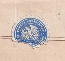 ODZ&ENDZGERMANY OLD SEAL GERMAN CONSULATE ON DOCUMENT 1917 MAKE OFFER 724