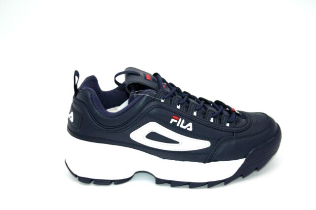 FILA Men's Disruptor II Premium NAVY/ RED/WHITE SNEAKER 1FM00139-423 FILA Men's Disruptor II Premium NAVY/ RED/WHITE SNEAKER 1FM00139-423