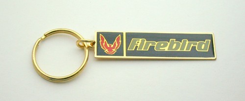 Portachiavi vintage Pontiac Firebird ottone auto razzo logo anni 70 NOS nuovo - Foto 1 di 3