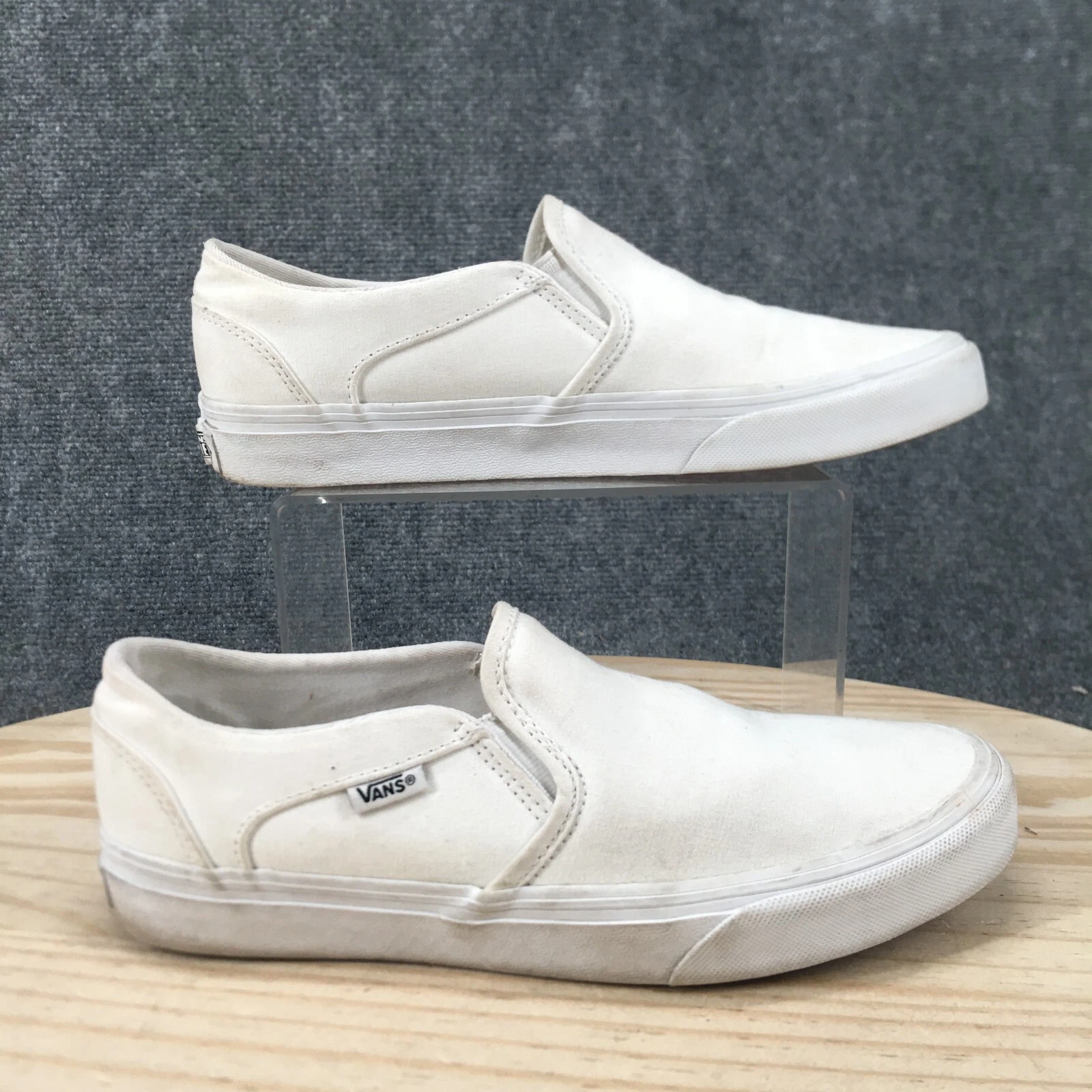 Vans Scarpe Donna 8.5 Off The Wall Sneakers Classiche Slip On Bianco Basse 505731