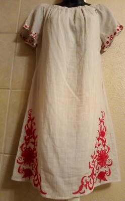 Joy & Co Women's Cotton Striped Dress Size Small, Floral Embroidered | eBay Joy & Co Women's Cotton Striped Dress Size Small, Floral Embroidered | eBay