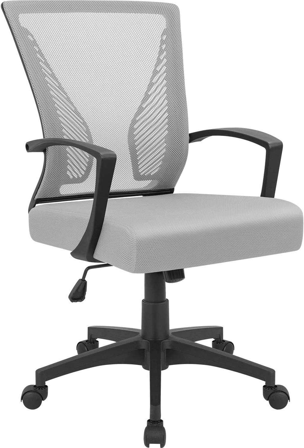 Ergonomic Mid Back Mesh Office Chair with Swivel & Lumbar Support-image