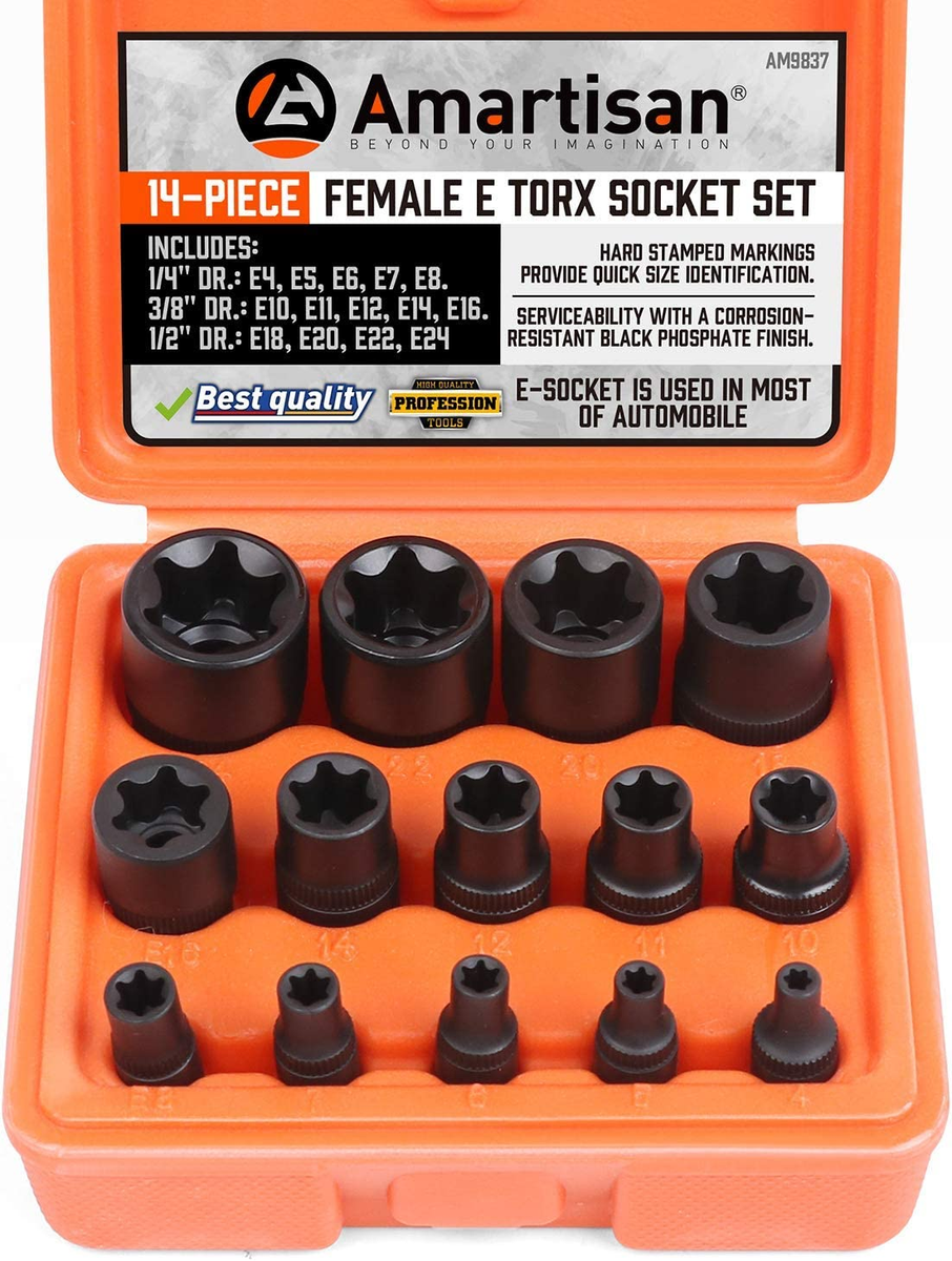 Juego/riel De Dados De Estrella E-torx Hembra De 14 Piezas, Unidad