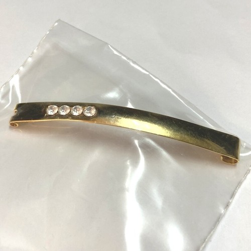 Del Sol Metal Crystal Hair Bobby Pin Thin Barrette Clip Women VTG Made in France - Picture 8 of 42