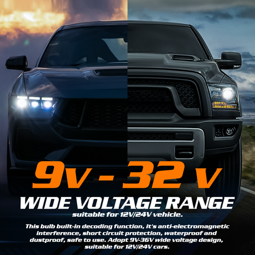 Pair HB3 9005 6500K White LED Headlight Bulb High/Low Beam Fog Light DRL 12V/24V - Picture 12 of 12