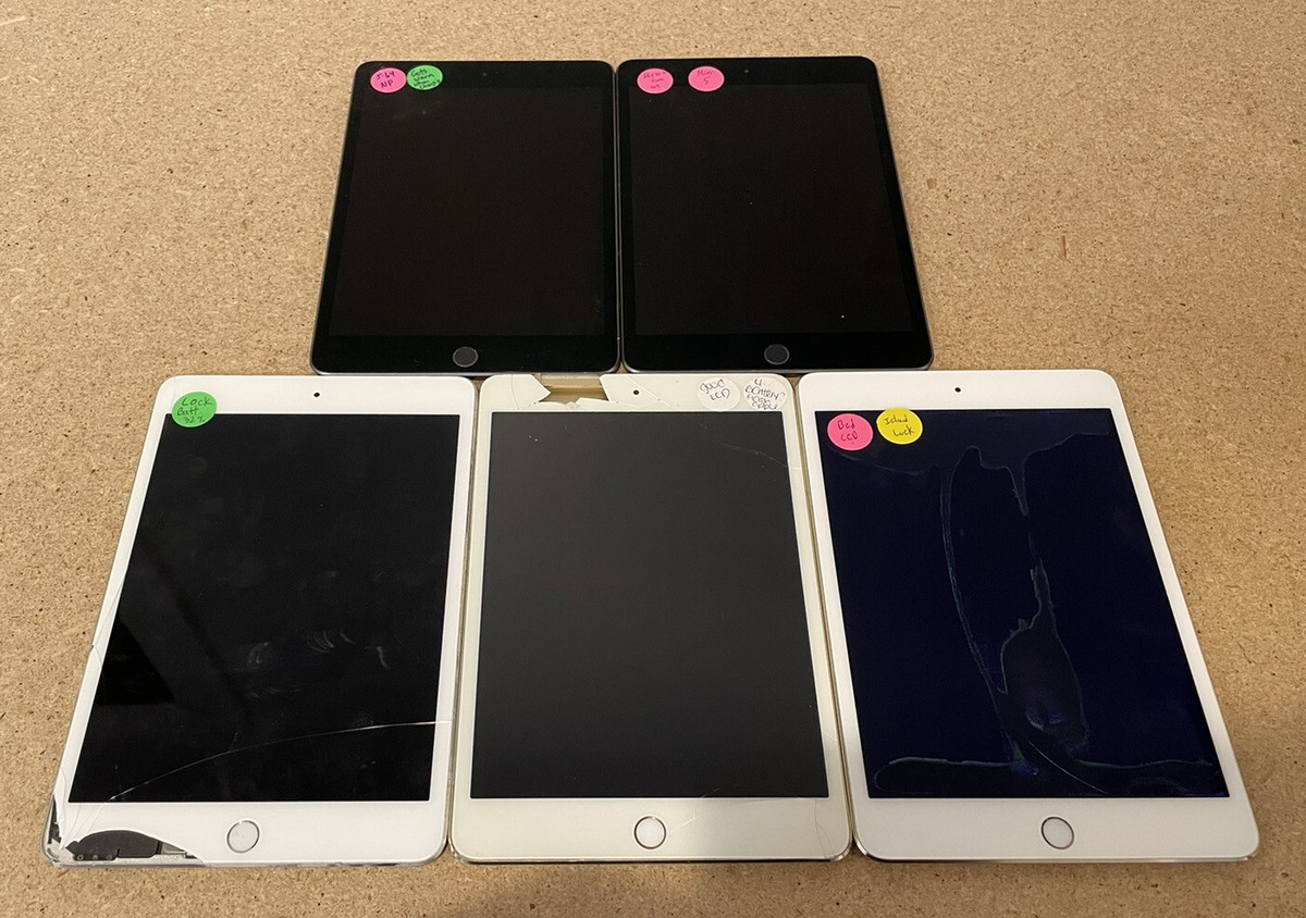 AS IS Lot of 5 Mixed Apple iPad mini 4 and Mini 5 - SALVAGE LOT | eBay