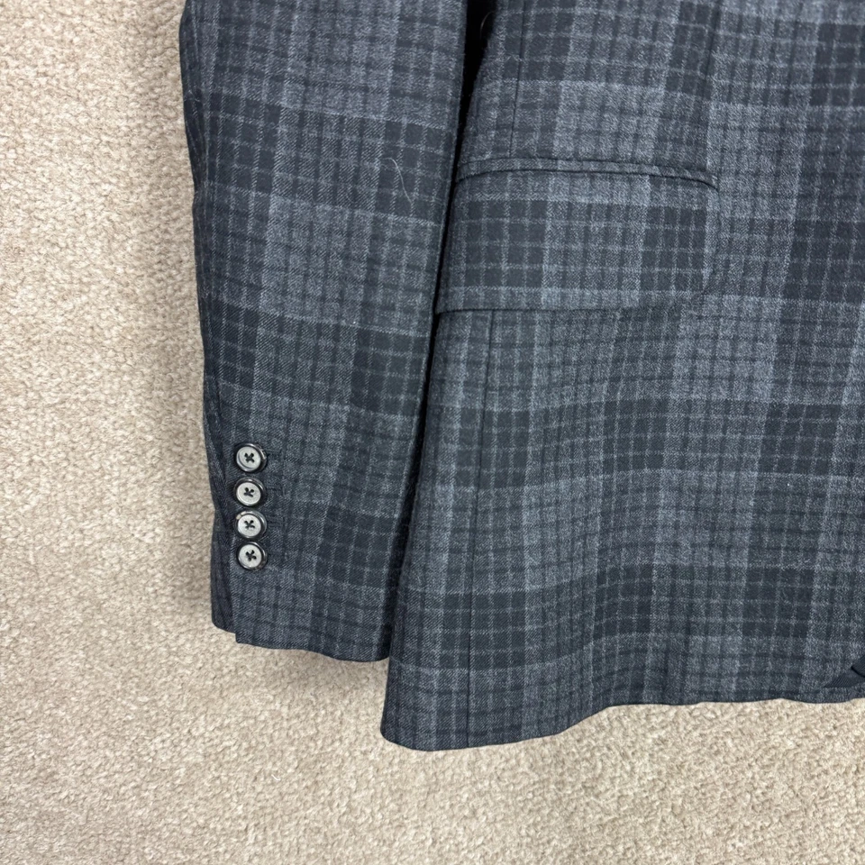 Vince Sport пальто Blazer мужской 38 серый/черный клетку шерсти фланели костюм куртка - Изображение 3 из 4