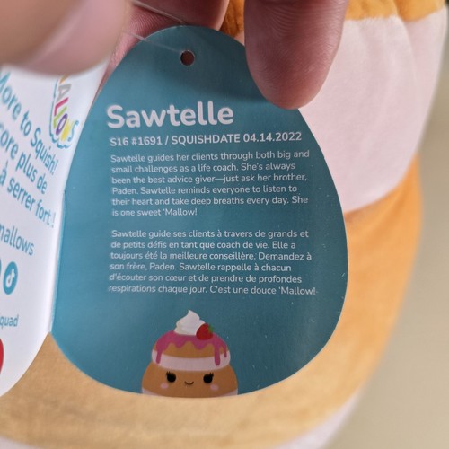 Squishmallows Sawtelle Large 16" Strawberry Shortcake Pancake - Picture 4 of 4