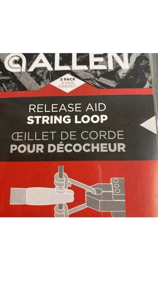 Lote de 4 paquetes de arco de caza Allen 54514A Release Aid String Loop   Foto 2 de 4