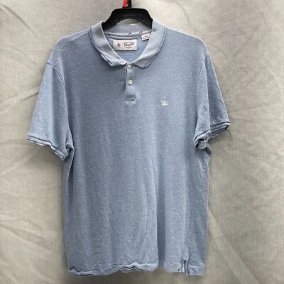 【Downright_Blue】Munsingwear / Solid Poloshirt Penguin by Munsingwear Polo Shirt Adult Large Light Blue Casual