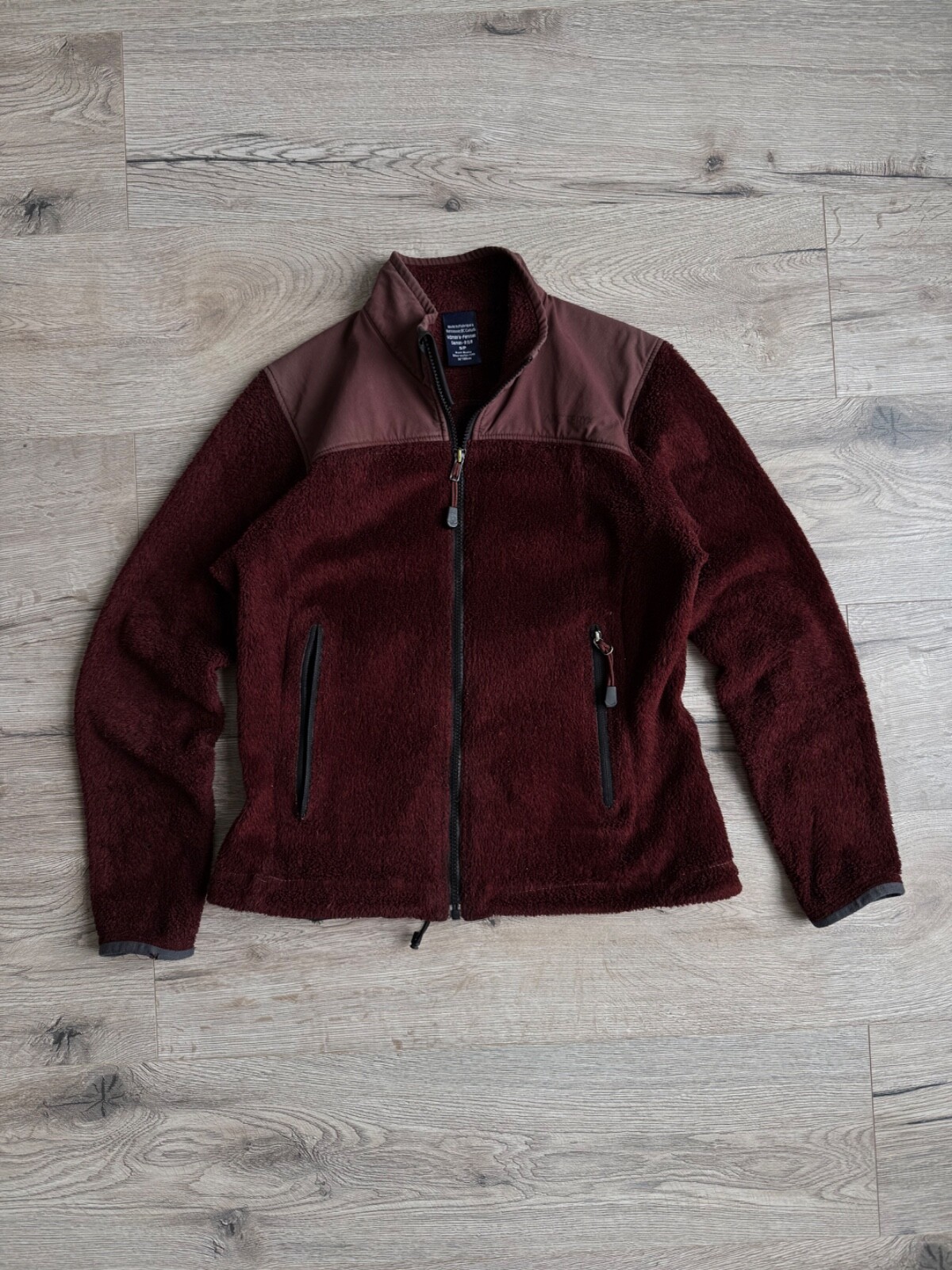 ARC'TERYX Arc’teryx giacca donna pile bordeaux zip outdoor vintage
