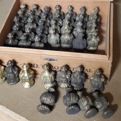 NO THREADS!! 1 EACH UNFINISHED! Art Deco SOLID BRASS Lamp Light FINIAL Topper - Picture 12 of 21