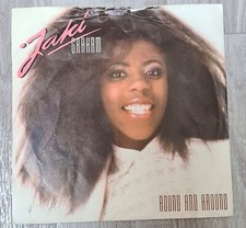 Jaki Graham - Round and Around - single - 1985 - injection labels