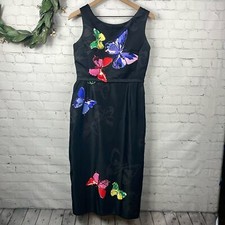 MARC JACOBS Satin Butterfly Sleeveless Sheath Dress size 8