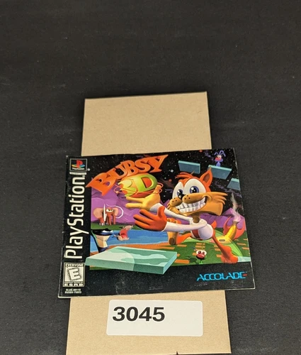 Bubsy 3D - PS1- Manual Only **NO GAME!