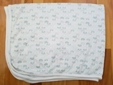 Little Me Cars Baby Blanket Swaddle thin Cotton Blue White Soft Receiving