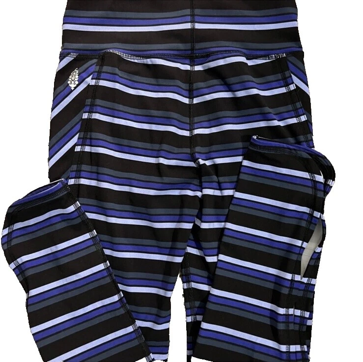 Cotton Blend Petites Striped Leggings for Women