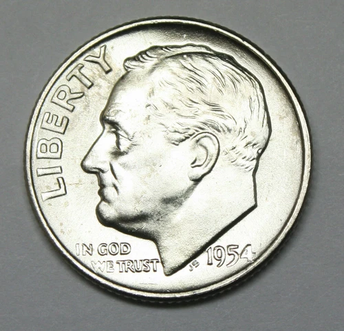 1954 S Silver Roosevelt Dime  BU