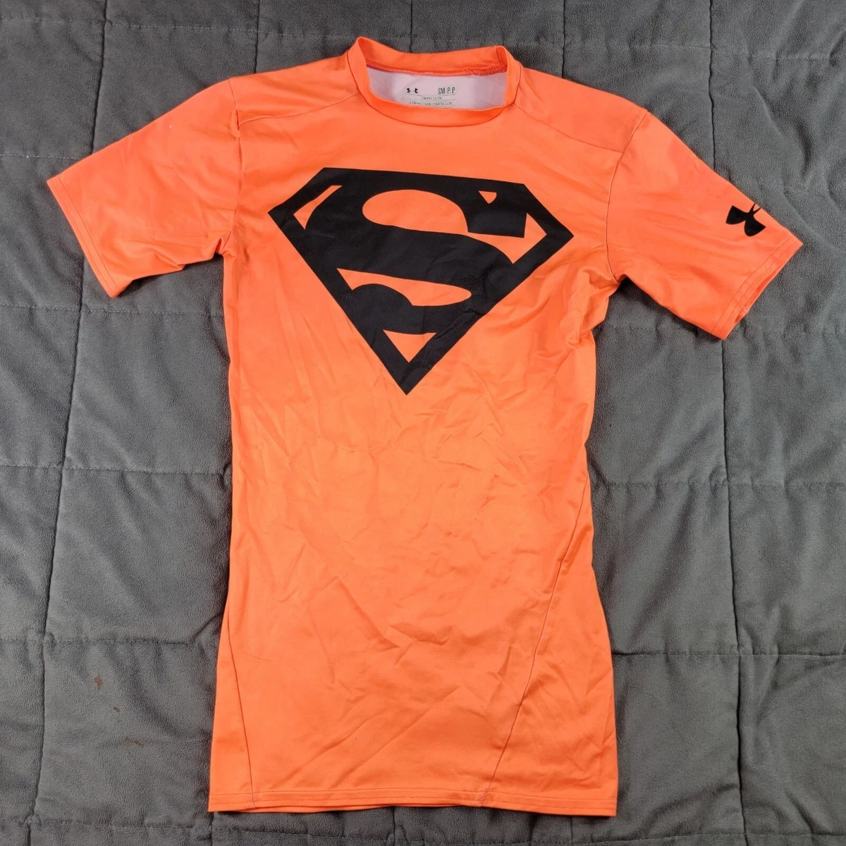 Small Orange Black Superman Alter Ego Compression Shirt | eBay