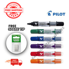 12pcs Pilot Whiteboard Marker Pen Pilot VBoard Refillable Med Tip FREE DELIVERY