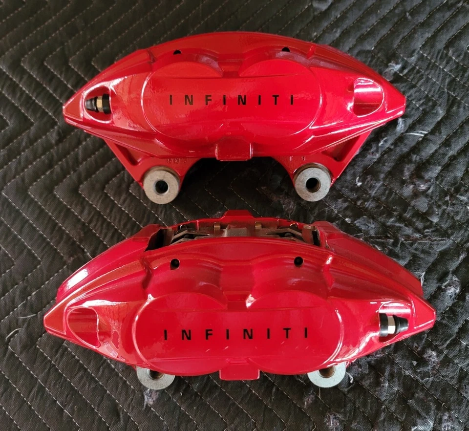2017-20 Infiniti Q60/60s Genuine Red Sport 400 Akebono Caliper Set Foto 2 de 4