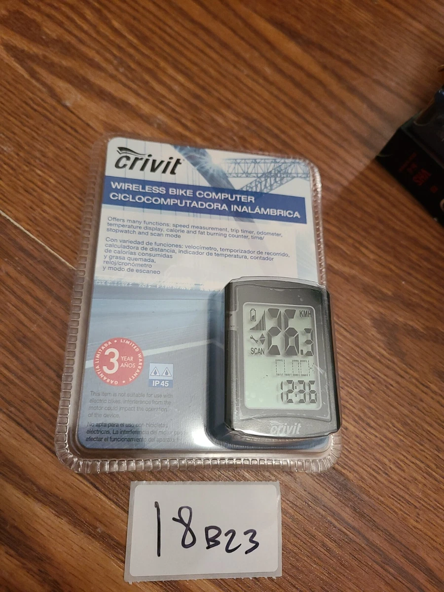 Crivit Wireless Bike Computer speed timer odometer temperature hg00734a us 18b23