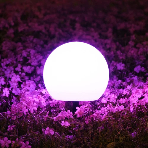 Solarna lampa kulowa LED zmieniająca kolor zewnętrzna ogród lampa solarna do trawnika patio - Zdjęcie 10 z 18