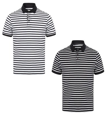 Men's Striped Polo Shirt, Herren Polohemd, Feine Jersey-Qualität, 100% Baumwolle