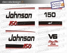 Adesivi motore marino fuoribordo Johnson 150 cv fast strike gommone barca