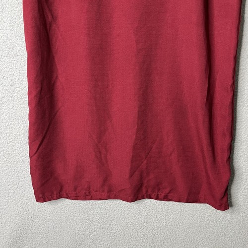 Vestido para mujer Lulus grande rojo cambio transparente línea fluida cremallera espalda manga corta #43232 - Imagen 4 de 13