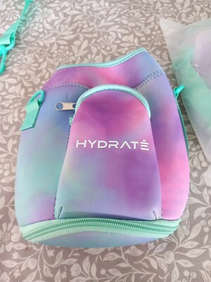 Zwei x Hydrate Neopren Sleeve Flasche Kanne Gym Carrier Cotton Candy NEU 2,2L