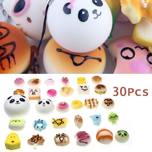 30 Pcs Simulierter Brot Donut Cake Anhänger Kuchenbrötchen Telefonriemen - 第 1/12 張圖片
