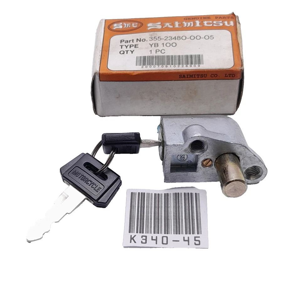 Yamaha V80 YB100 YL2 L2G L2SN YA6 YG5 G7S HS1 LS2 LB50 Steering Lock NOS #4 - Imagem 2 de 4