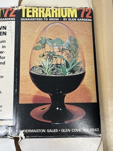 Vtg BOX ONLY!!!!!!!!!!!!!!!!!!!!!!!!!!! Glen Gardens Terrarium ‘72 MCM Egg Shape - Picture 11 of 14