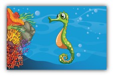 Seahorse Underwater World Label Animal Car Bumper Sticker Decal