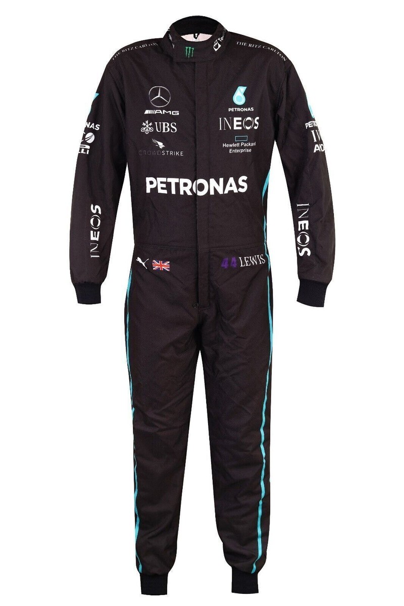 Combinaison De Course Lewis Hamilton Go Kart CIK/FIA - Style Mercedes F1, Neuve, Livraison Gratuite