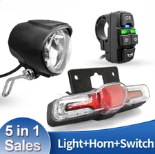 Electric Bicycle  QD139 Headlight and D-05DC Taillight DK336 Horn Switch Cable