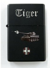 German Tiger Tank Lighter & Dog Tag Panzer Battle War Front Iron Cross Unit Crew