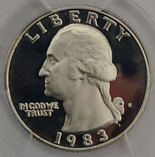 1983-S 25C Washington Quarter PCGS PR69DCAM Clad Deep Cameo Collectable