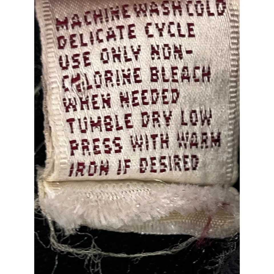 Camisa Bechamel Negra Manga Larga Cuello Alto Algodón Informal Para Mujer Top Blusa XL Foto 3 de 4