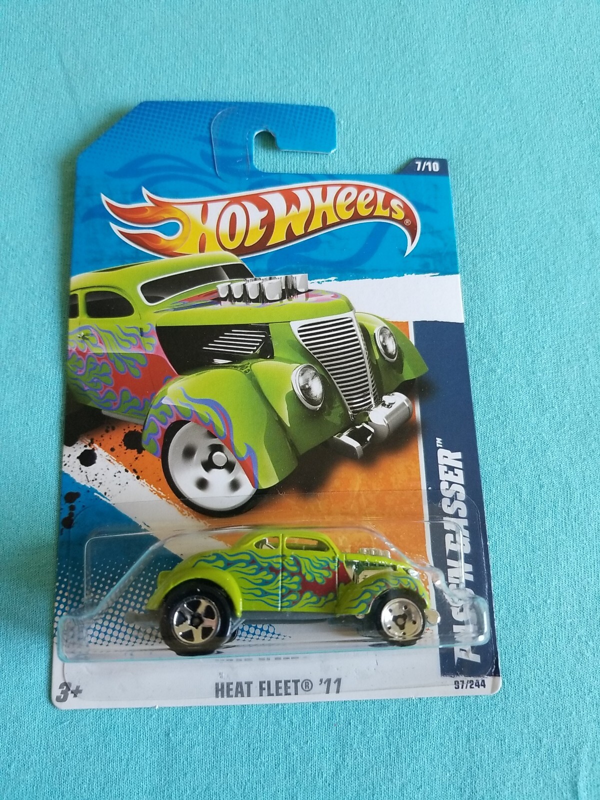 2011 Hot Wheels PASS'N GASSER Green 97/247 GREAT CARD Heat Fleet TOYS R US COLOR