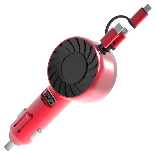 3 in 1 Retractable Car Phone Charger Fast Charging USB Type C Cable for iPhone - Picture 21 of 31