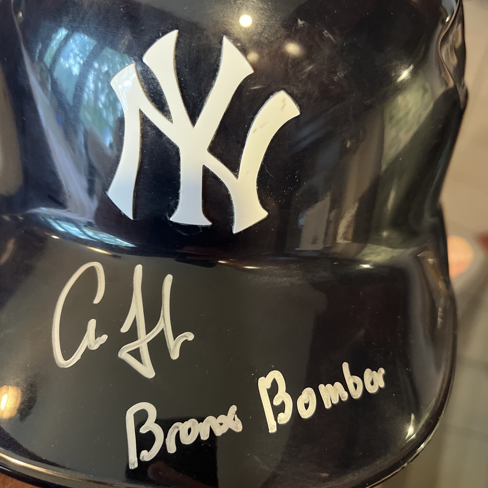 Aaron Judge Autographed Signed New York Yankees Batting Helmet AUTO WITH COA! BRONX BOMBER!!! 
