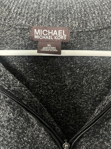 Michael Kors Xl Wool blend Boys Quarter Zip pull over Grey sweater - Picture 2 of 5