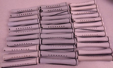 Lot Of 35 Round Hole 3" Gray Band Plastic Perm Rods.            51.1 