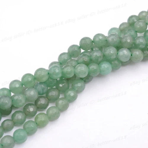 Wholesale Natural Gemstone FACETED Round Spacer Loose Beads 4MM 6MM 8MM 10MM - Picture 125 of 135